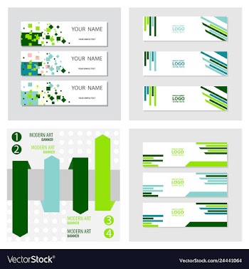 Set of abstract corporate business banner vector image