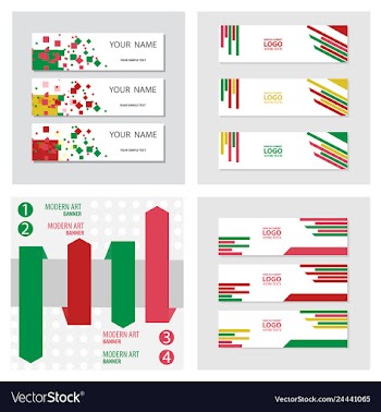 Set of abstract corporate business banner vector image