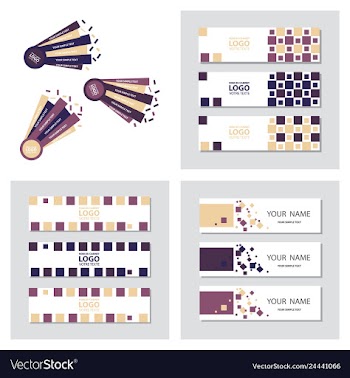 Set of abstract corporate business banner vector image