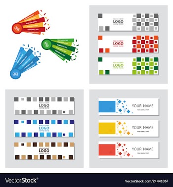 Set of abstract corporate business banner vector image
