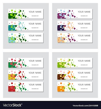 Set of abstract corporate business banner vector image