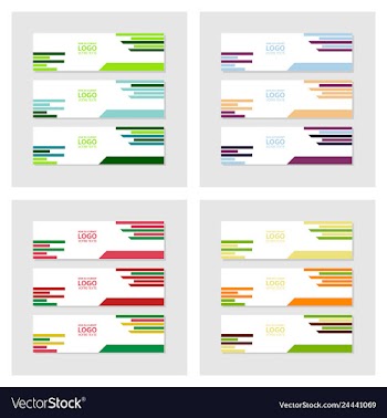 Set of abstract corporate business banner vector image