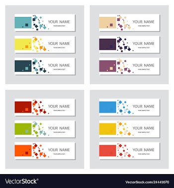 Set of abstract corporate business banner vector image