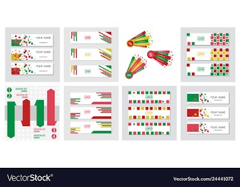 Set of abstract corporate business banner vector image