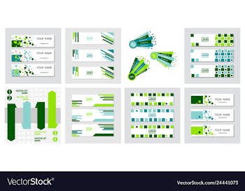 Set of abstract corporate business banner vector image