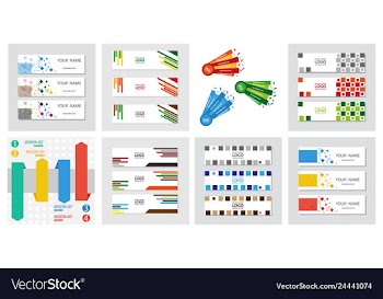 Set of abstract corporate business banner vector image