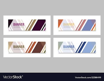 Set of abstract design banner template vector image