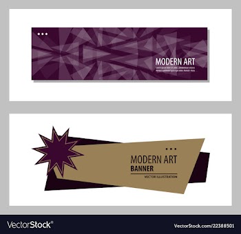 Set of abstract design banner template vector image