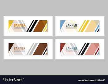 Set of abstract design banner template vector image