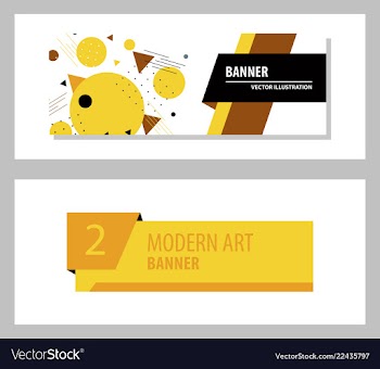 Set of abstract design banner template vector image