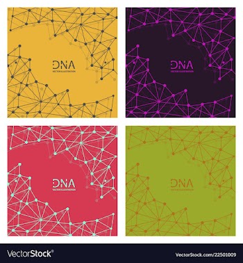 Set of abstract dna strand symbol isolated on vector image