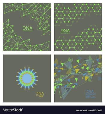 Set of abstract dna strand symbol isolated on vector image