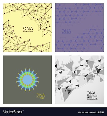 Set of abstract dna strand symbol isolated on vector image