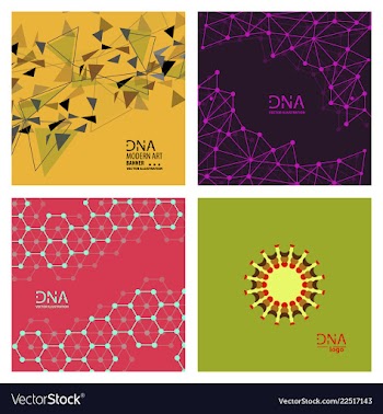 Set of abstract dna strand symbol isolated on vector image