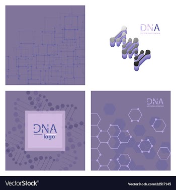 Set of abstract dna strand symbol isolated on vector image