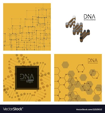 Set of abstract dna strand symbol isolated on vector image