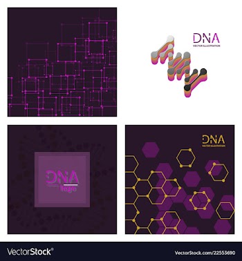 Set of abstract dna strand symbol isolated on vector image