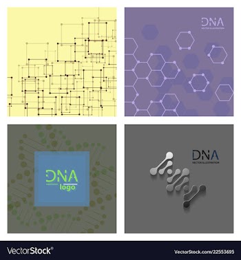 Set of abstract dna strand symbol isolated on vector image