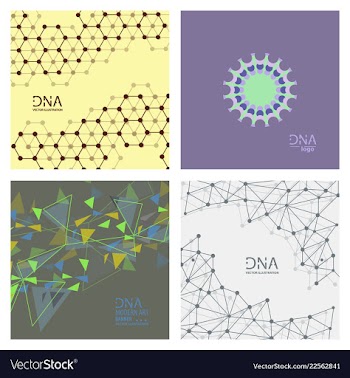 Set of abstract dna strand symbol isolated on vector image
