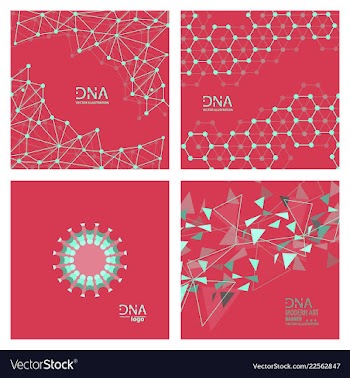 Set of abstract dna strand symbol isolated on vector image