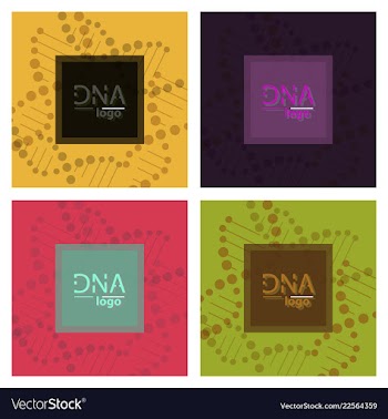 Set of abstract dna strand symbol isolated on vector image