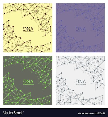 Set of abstract dna strand symbol isolated on vector image