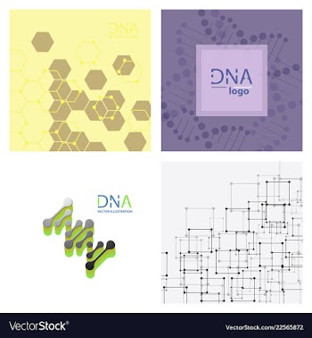 Set of abstract dna strand symbol isolated on vector image