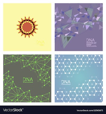Set of abstract dna strand symbol isolated on vector image