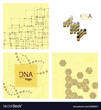 Set of abstract dna strand symbol isolated on vector image