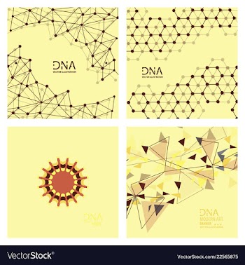 Set of abstract dna strand symbol isolated on vector image
