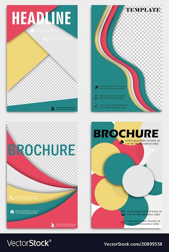 Set of abstract flyers design background vector image