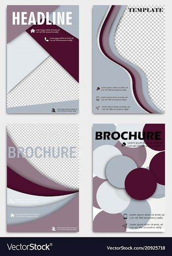 Set of abstract flyers design background vector image