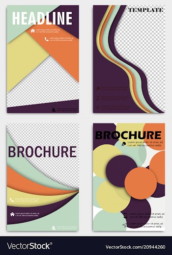 Set of abstract flyers design background vector image