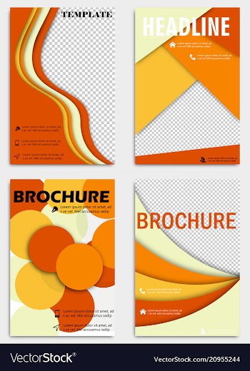 Set of abstract flyers design background vector image