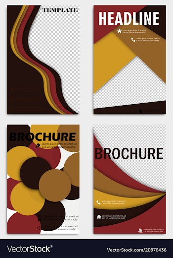 Set of abstract flyers design background vector image