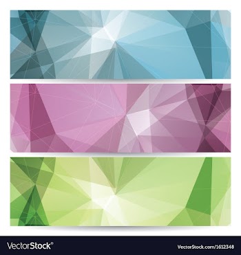 set of abstract geometric banners