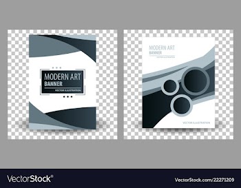 Set of abstract geometric design banner web vector image