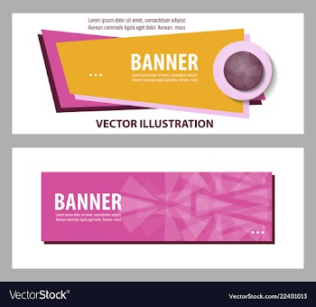 Set of abstract geometric design banner web vector image