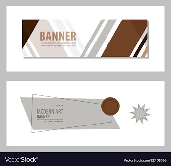 Set of abstract geometric design banner web vector image
