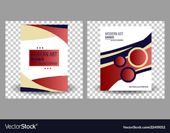 Set of abstract geometric design banner web vector image