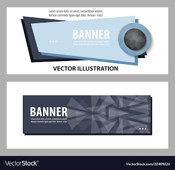 Set of abstract geometric design banner web vector image