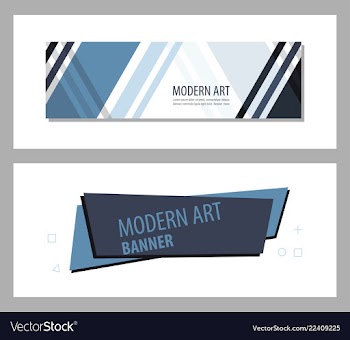 Set of abstract geometric design banner web vector image