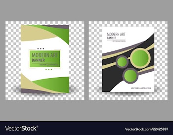 Set of abstract geometric design banner web vector image