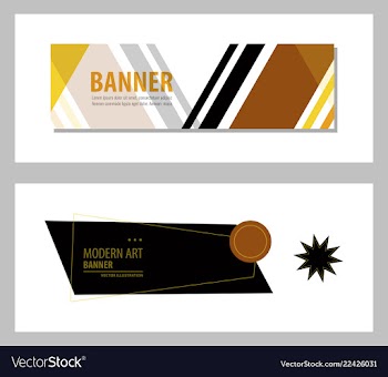 Set of abstract geometric design banner web vector image