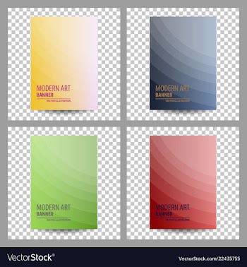 Set of abstract geometric design banner web vector image