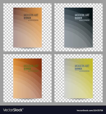 Set of abstract geometric design banner web vector image
