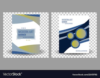 Set of abstract geometric design banner web vector image