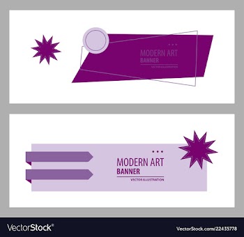 Set of abstract geometric design banner web vector image