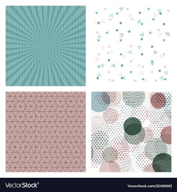 Set of abstract geometric hipster fashion design vector image