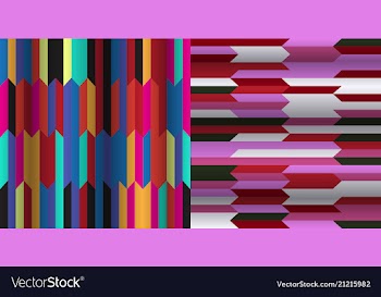 Set of abstract geometric seamless color vector image